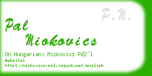 pal miokovics business card